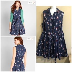 ModCloth Size 22 Pocketed Shirt Dress
